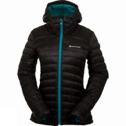 Montane Womens Featherlite Down Jacket Black/Siberian Green